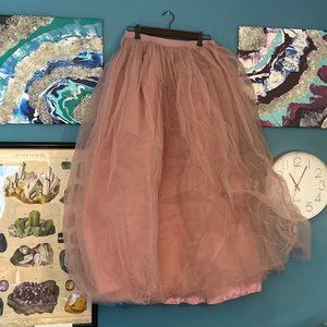 Tulle Skirt with Elastic Waist